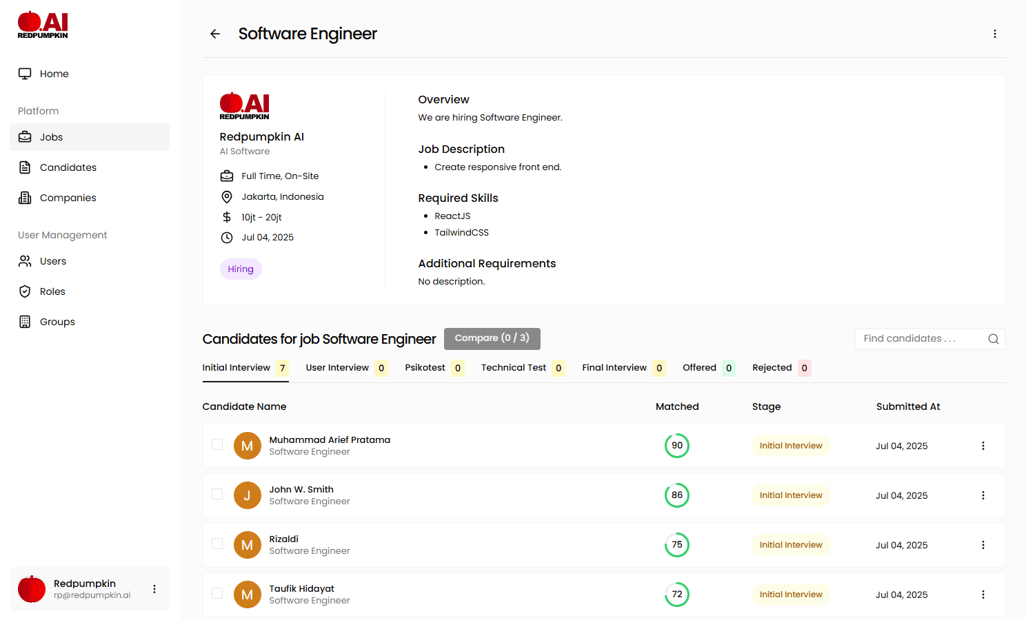 GenAI HR Resume Screening Platform