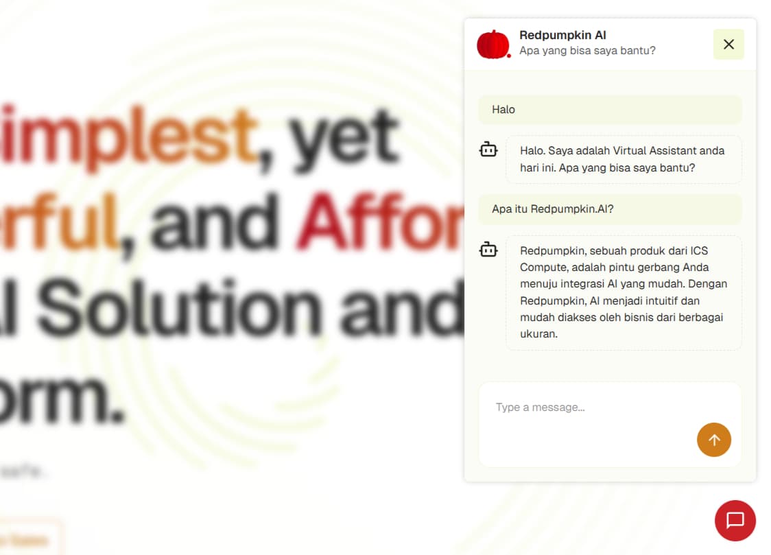 Integrated the chat capability to your website