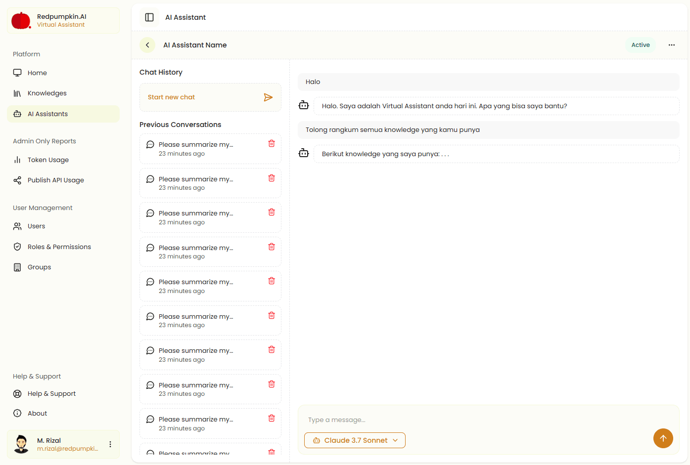 GenAI Virtual Assistant Platform